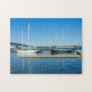 Boten in de York River door Yorktown Legpuzzel
