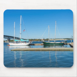Boten in de York River door Yorktown Muismat