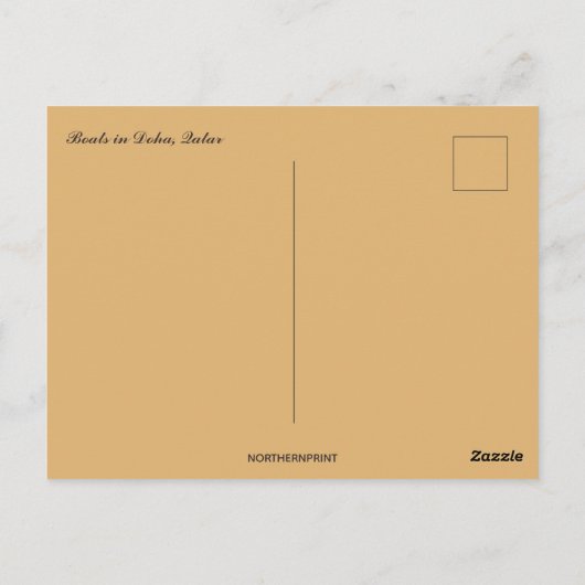Boten in Doha, Qatar Briefkaart (Achterkant)