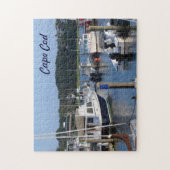 Boten in een Kaap Cod Harbour Legpuzzel (Verticaal)
