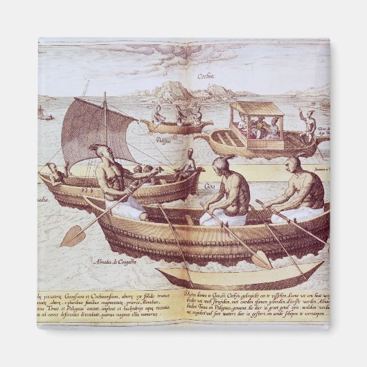 Boten in Goa Magneet (Voorkant)