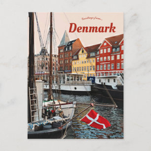 Boten in Kopenhagen Briefkaart Denemarken