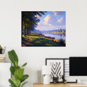 Boten langs de Stille Rivier Poster (Thuiskantoor)