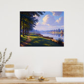 Boten langs de Stille Rivier Poster (Keuken)