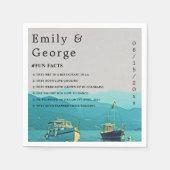  boten - marinebestemming bruiloft servet (Voorkant)