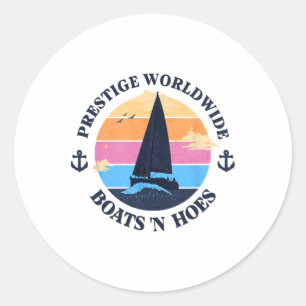 Boten N Vrouwen Grappige Retro Komedie Film Varen Ronde Sticker