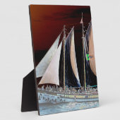 Boten onder zeilen fotoplaat (Zijkant)