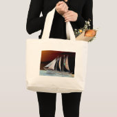 Boten onder zeilen grote tote bag (Voorkant (product))