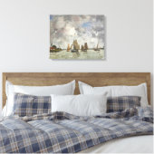 boten op de vleesverf canvas afdruk (Insitu (Slaapkamer))