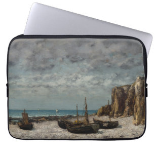 Boten op een strand, Étretat - Gustave Courbet Laptop Sleeve
