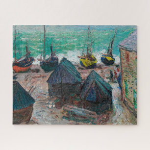 Boten op het strand bij Étretat Claude Monet Legpuzzel