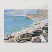 Boten op het strand bij Etretat Claude Monet Briefkaart (Voorkant)