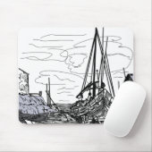 boten op het water muismat (Met muis)