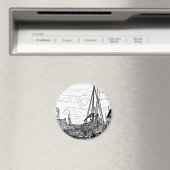 boten op het zee magneet (Insitu (Vaatwasser))