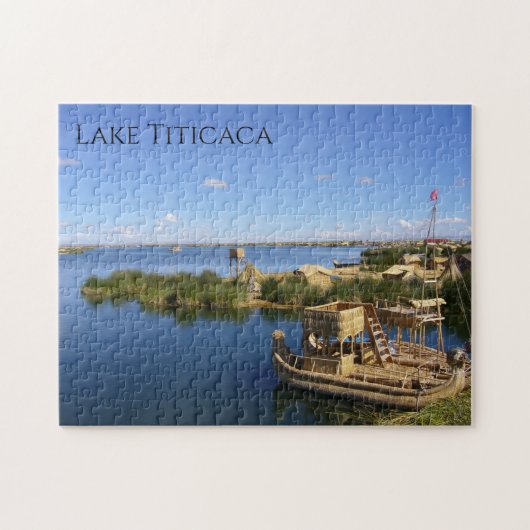 Boten van de titicaca legpuzzel (Horizontaal)