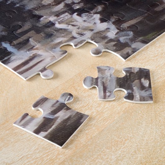 Boten van ruwe schuur- en persolie legpuzzel (Zijkant)