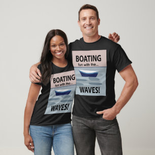 Boten varen zeilboot plezier met de golven boten t-shirt