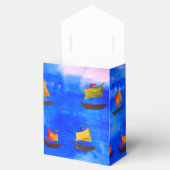 Boten waterverf Blauwe achtergrond Occasions Tent Bedankdoosjes (Geopend)