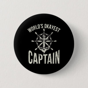 Boten Werelds Okéste Kapitein  Ronde Button 5,7 Cm