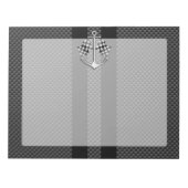 Botenrace Nautical in stijl van koolstofvezel Deco Notitieblok (Voorkant)