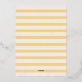 Boter Cabana Fun Geel Afstudeerfeest Folie Uitnodiging (Achterkant)