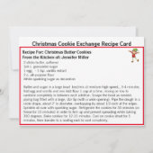 Boter Cookie Exchange Recipe Kerstmis Feestdagenkaart (Achterkant)