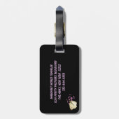 Boter en bloemen bagagelabel (Achterkant verticaal)