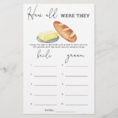 Boter en brood. Hoe oud was het bruidsspel? (Voorkant)