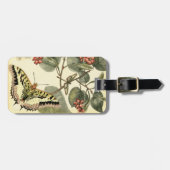 Boter en dragonfly met rode bloemen bagagelabel (Voorkant horizontaal)