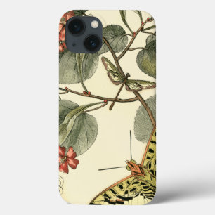 Boter en dragonfly met rode bloemen iPhone 13 hoesje