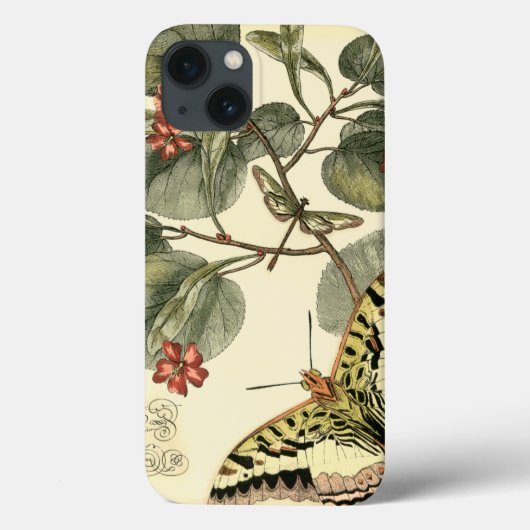 Boter en dragonfly met rode bloemen Case-Mate iPhone case (Achterkant)