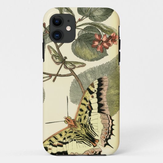 Boter en dragonfly met rode bloemen Case-Mate iPhone case (Achterkant)
