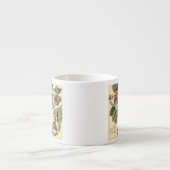 Boter en dragonfly met rode bloemen espresso kop (Voorkant)