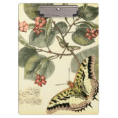 Boter en dragonfly met rode bloemen klembord (Voorkant)