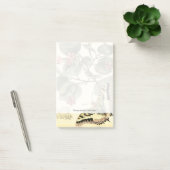 Boter en dragonfly met rode bloemen post-it® notes (Kantoor)