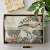 Boter en dragonfly met rode bloemen tissuepapier (Geschenk)