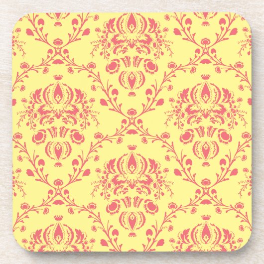 Boter en veenbes Damask Bier Onderzetter (Voorkant)