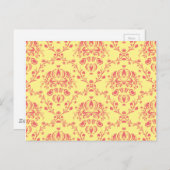 Boter en veenbes Damask Briefkaart (Voorkant / Achterkant)