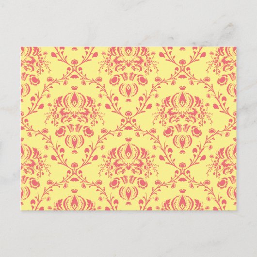 Boter en veenbes Damask Briefkaart (Voorkant)
