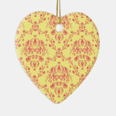 Boter en veenbes Damask Keramisch Ornament (Rechts)