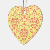 Boter en veenbes Damask Keramisch Ornament (Links)