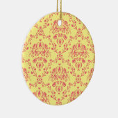 Boter en veenbes Damask Keramisch Ornament (Rechts)