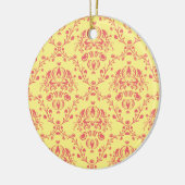 Boter en veenbes Damask Keramisch Ornament (Links)
