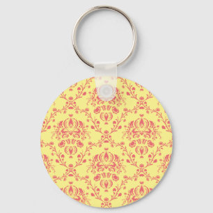 Boter en veenbes Damask Sleutelhanger