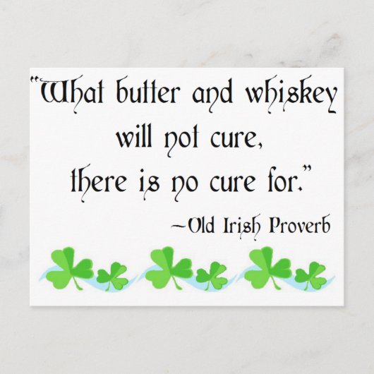 Boter en whisky briefkaart (Voorkant)