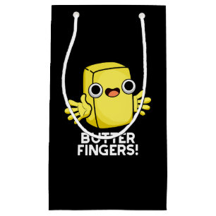 Boter Fingers Funny Butter Food Pun Dark BG Klein Cadeauzakje
