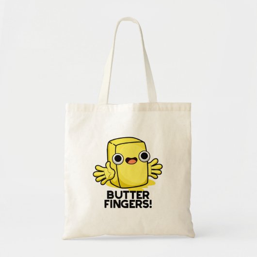 Boter Fingers Funny Butter Food Pun Tote Bag (Voorkant)