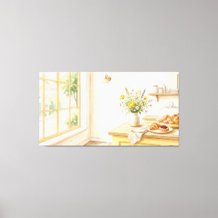 Boter Geel Bakkerij Ochtend Canvas Afdruk