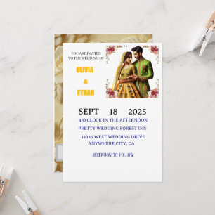 Boter geel & groen Elegante bloemen Kaart