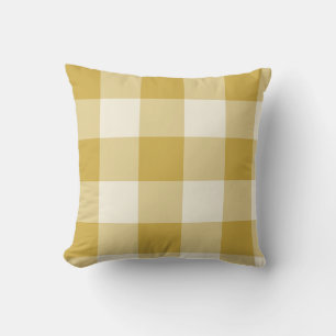 Boter Geel Grote Gingham Rutten Plaid Kussen